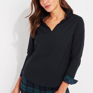Vineyard Vines Pop Ruffle Neck Top